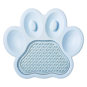 2-in-1 Mini Slow Feeder & Lick Pad for Cats & Small Dogs - Baby Blue