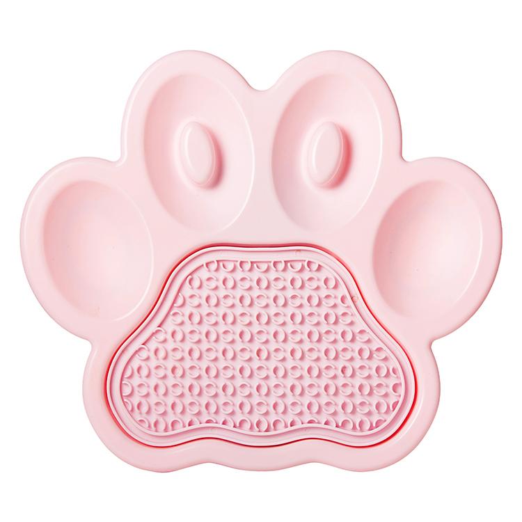 2-in-1 Mini Slow Feeder & Lick Pad for Cats & Small Dogs - Baby Pink