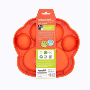2-in-1 Mini Slow Feeder & Lick Pad for Cats & Small Dogs - Orange