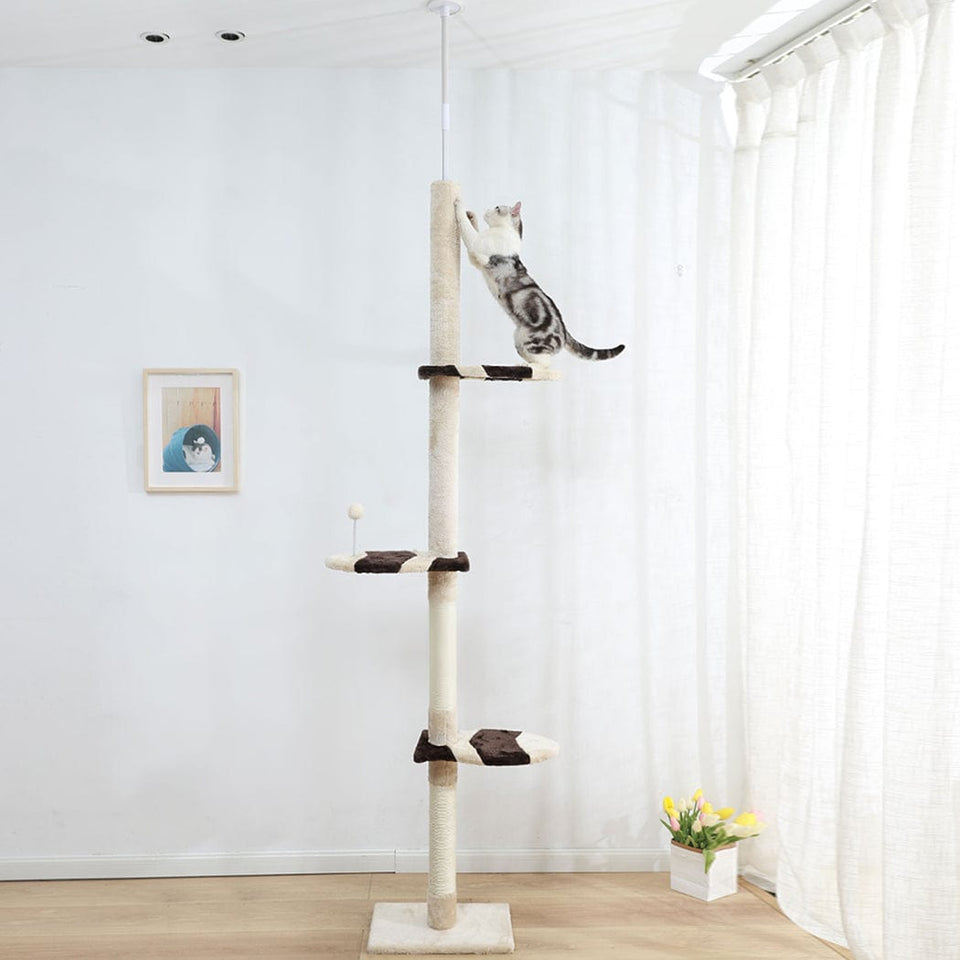 228-288cm Cat Scratching Post /Tree/Pole - Cream