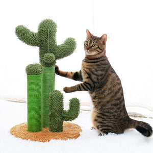 53cm Cactus Cat Scratching Post / Tree / Pole - Brown