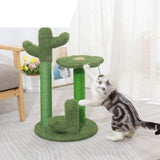 67cm Cat Scratching Post / Tree / Pole - Green Cactus & Flower