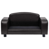 80x50x40 Dog Sofa Leather - Black