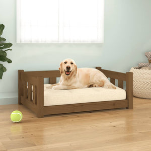 75,5x55,5x28 cm DOG BED SOLID WOOD PINE