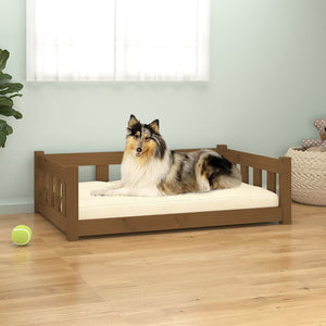 95,5x65,5x28 cm Dog Bed Solid Wood Pine