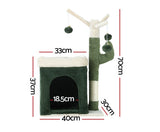 70cm Cat Scratching Post Wood Condo - Green