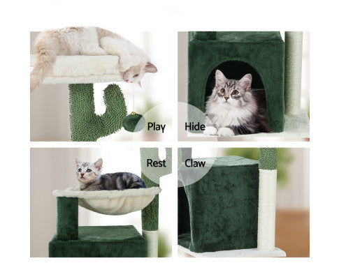 78cm Cat Post Scratcher Wood Condo - Green