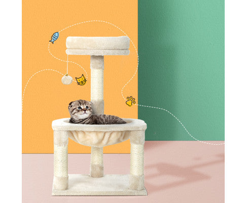 69cm Cat Post Scratcher Wood Condo - Beige