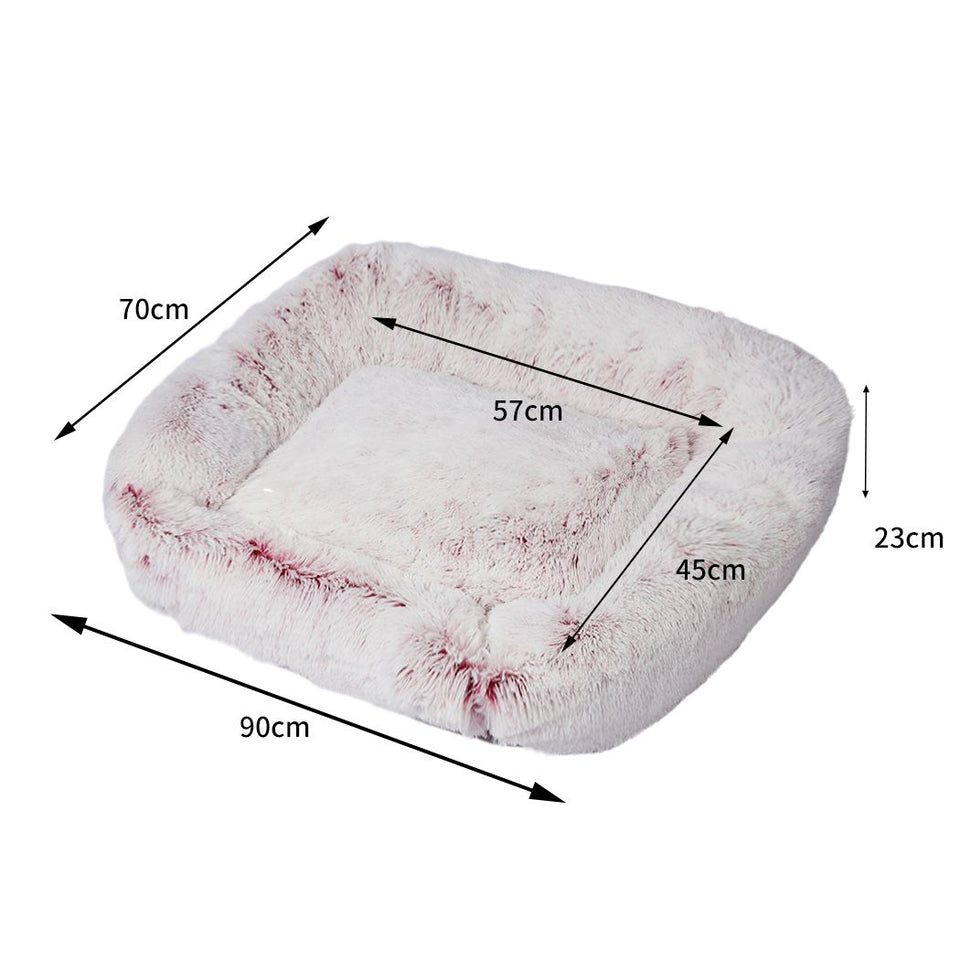 SOFT PLUSH MEMORY FOAM PET BED - PINK