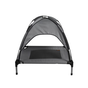 Trampoline Dog Bed with Canopy - Grey