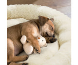 55cm ROUND DOG SOFA BED FABRIC - GREY