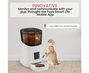 SMART PET FEEDER WITH CAMERA - WHITE