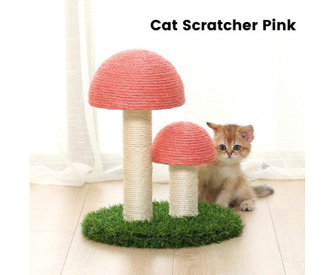 33cm Mushroom Cat Scratcher - Pink
