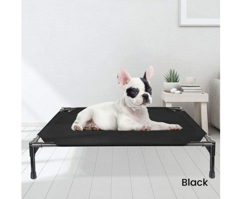 ELEVATED CAMPING PET BED - BLACK