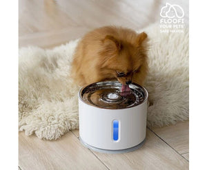 2.4L with Stainless Steel Dog & Cat Drinking Fountain