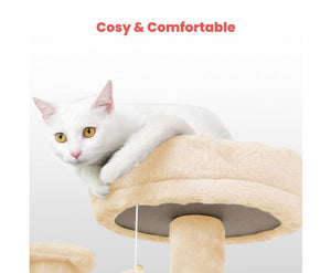 150cm Plush Cat Condo Cat Tree - Beige