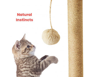 150cm Plush Cat Condo Cat Tree - Beige