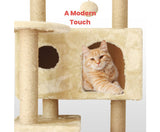 150cm Plush Cat Condo Cat Tree - Beige