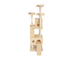 170cm Plush Cat Condo Cat Tree - Beige