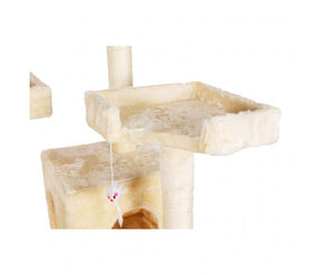 170cm Plush Cat Condo Cat Tree - Beige