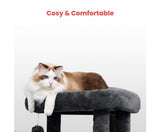 145cm Plush Cat Condo Cat Tree - Dark Grey