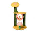 90cm Sunflower Plush Scratching Post Cat Tree