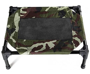 EXTRA LARGE ELEVATED CAMPING PET BED - ARMY