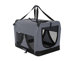 PORTABLE DOG CRATE CARRIER - GREY