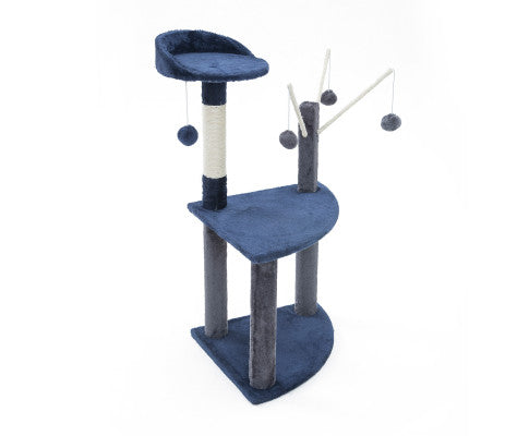 96cm Multi Level Cat Scratcher -  Blue