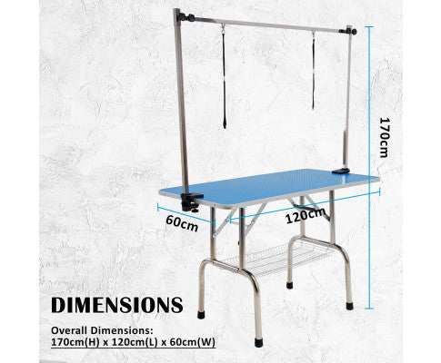 120cm Pet Grooming Table - Blue