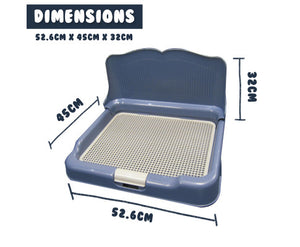 Dog Potty Training  Tray Detachable Wall - Blue