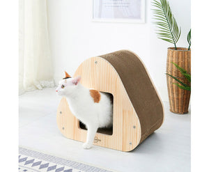 40cm Cardboard Triangle Cat Scratching House