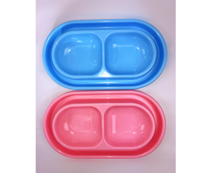 2 x Anti-Ant Pet Plastic Feeding Bowls/Dog/Cat /Rabbit/Guinea Pig Feeder
