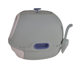 Hooded Cat Litter Box With Drawer and Scoop - Blue