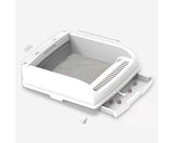 Large Cat Litter Tray Box with Rack Scoop & Drawer - White