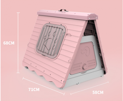 Small Foldable Plastic Dog & Cat House Kennel