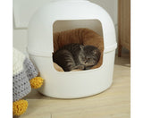 SEMI - ENCLOSED MULTIFUNCTIONAL CAT LITTER BOX/BED
