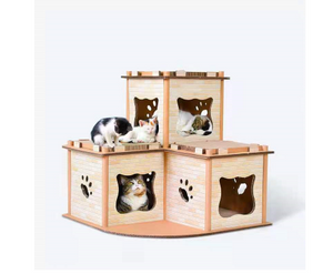 67.5cm Cat Cardboard House Condo Scratcher