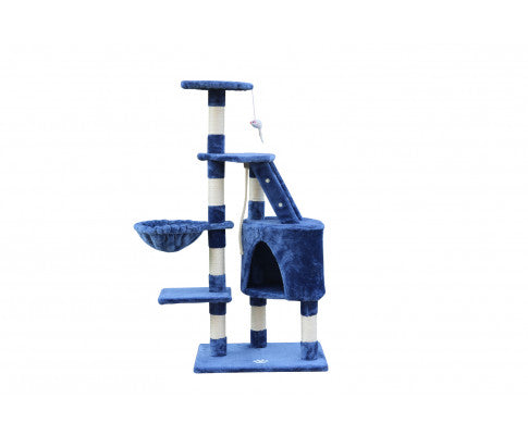 120cm Multi level Cat Scratching Tree - Blue