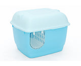 XL Portable Hooded Cat Litter Box  with Handle and Scoop - Blue