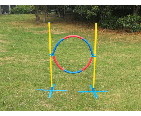 Portable Dog Training Jump Tyre Agility Post