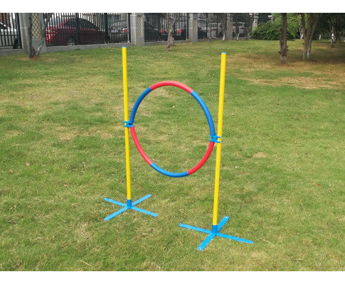 Portable Dog Training Jump Tyre Agility Post