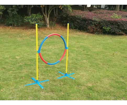 Portable Dog Training Jump Tyre Agility Post