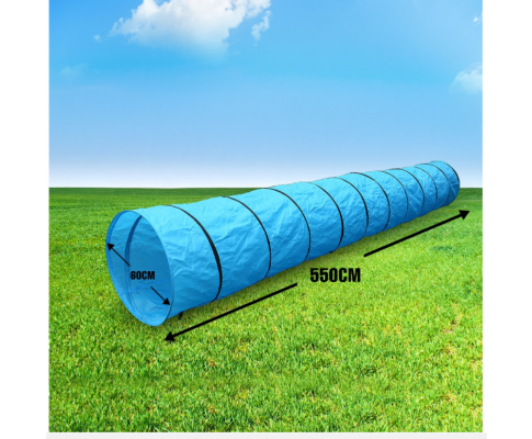 5.5M Portable Pet Agility Exercise Tunnel Chute with Carry Bag