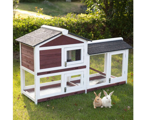 Large Rabbit Hutch With Pull Out Trays