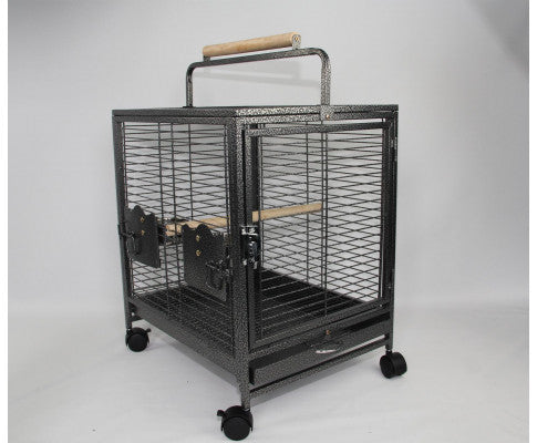 Small Bird Transport Budgie Cage Aviary Carrier With Wheel