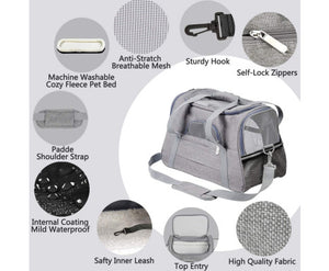 Pet Carrier for Cats and Small Dogs with Shoulder Strap