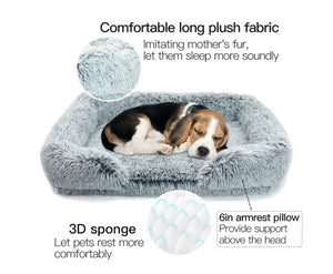 Removable Dog Bed Plush - Gradual Gray