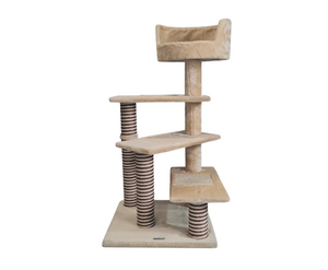 100cm Multi Level Cat Scratching Tree - Beige