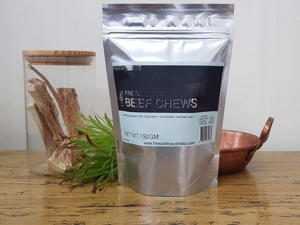 Australian Freeze Dried Treats - Whole Beef Chews for Cats & Dogs 150g